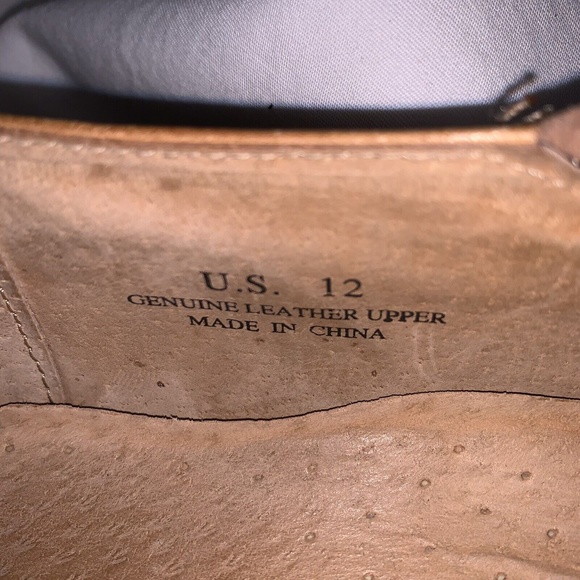 Giraldi Men\'s Leather Slip-On Camel Color Boat Shoes Size 12 US main image 4